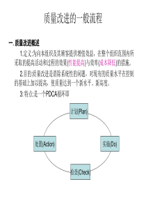 质量改进的一般流程