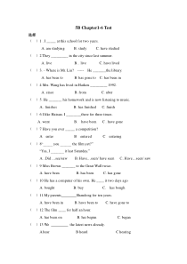 香港朗文5B Chapter1-6 test