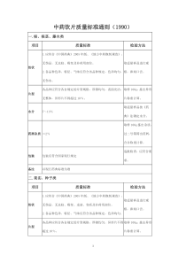 中药饮片质量标准通则