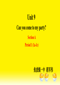 人教版英语八年级上册Unit9