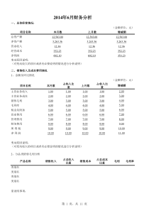 月度财务分析报告