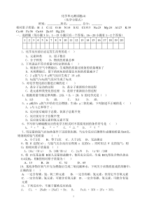 人教版初三化学方程式测试题[1]