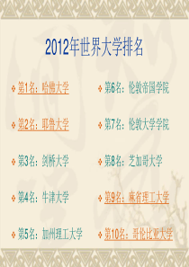 2012年世界大学排名