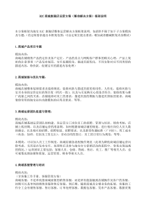 B2C商城旗舰店运营方案(整体解决方案)框架说明