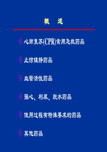 重症科常用急救药品使用方法及注意事项