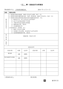 设备运行分析报告2014(第二季)