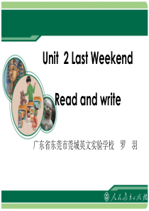 Unit 2 Last Weekend 课件(Read and write)