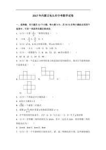 2017年内蒙古包头市中考数学试卷