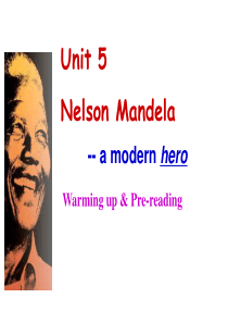 高中英语必修一Unit5-Nelson-Mandela-Warming-up公开课课件