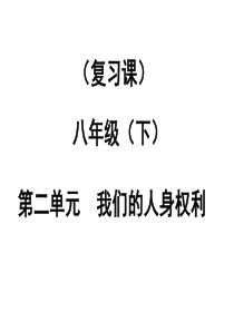 八年级下册第二单元_我们的人身权利_复习课件