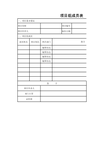 项目计划表-简单易懂