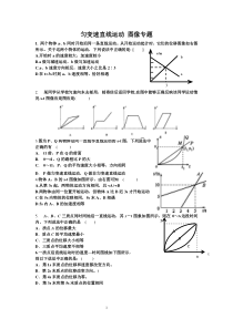 匀变速直线运动图像专题 及答案