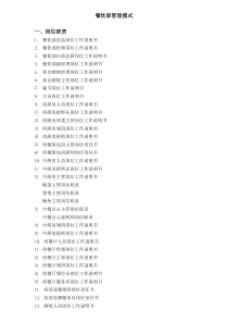 餐饮部最新管理模式岗位职责