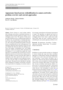 Appearance-based person re-identification in camer