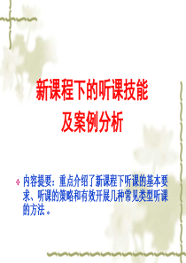 听课技能及案例分析