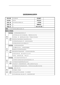 住院药房岗岗位说明书