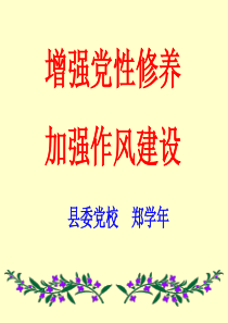 党性修养(中青年干部培训班。2009.10.22