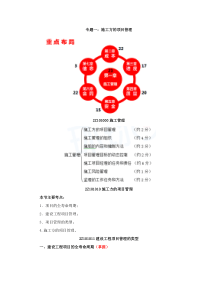 2018年二建《建设工程施工管理》考点笔记完整版