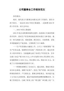 公司董事会工作报告范文