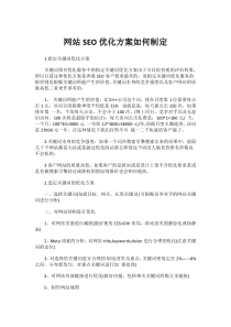 网站SEO优化方案如何制定