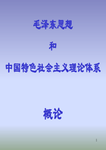 毛概教学课件chapter 1