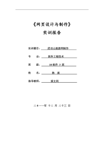 网页实训报告