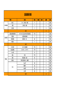 广告活动报价单