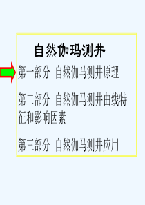 自然伽玛测井知识介绍