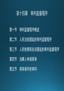 中国政法大学 史飙老师第十四章 审判监督程序资料