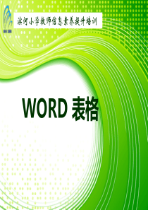 滨河小学教师信息素养提升培训 _WORD表格