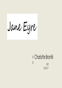 Jane Eyre 小说简爱的英文介绍