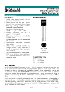 温度传感器  DS18B20-PAR 详细资料