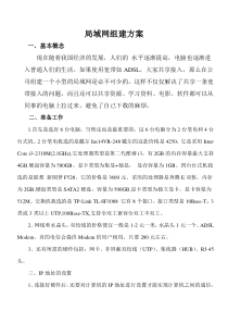 刘娜 局域网组建方案