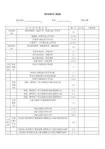 项目经理KPI考核表