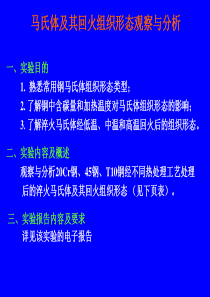 36马氏体及其回火组织形态观察与分析