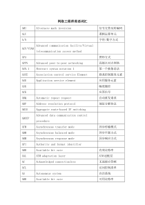 网络工程师英语词汇要点