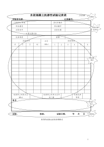 典型试验记录与检测报告的格式