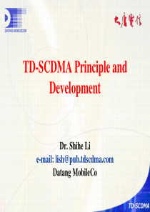 TD-SCDMA Principle and Development(大唐李世鹤博士的讲座)