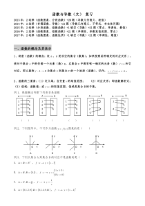 全国卷文科函数与导数 复习