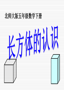 北师大版小学五年级下册数学《长方体的认识》课件PPT