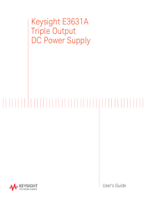 agilent keysight 直流数字电源 E3631A