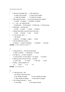 初中英语语法名词&代词练习题