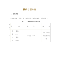 模板专项方案