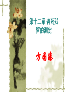 兽药残留的检测ppt-hnbb