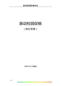 饮料  促销执行手册  执行方案