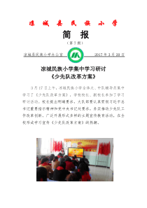 集中学习研讨 《少先队改革方案》