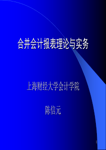 合并会计报表理论与实务