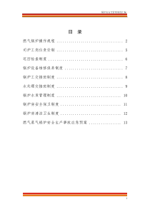 燃气蒸汽锅炉安全管理制度汇编