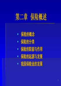 大学保险学经典授课课件第二章__保险概述