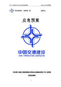 双达SD4标安全生产应急预案 (综合应急预案、专项应急预案、现场处置方案2最终)